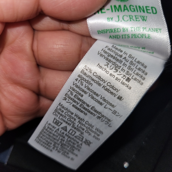 J Crew Petite Womens Size 2P Kelsey Cotton-Blend Flare Pants in Black $98 BG358 - Picture 8 of 9